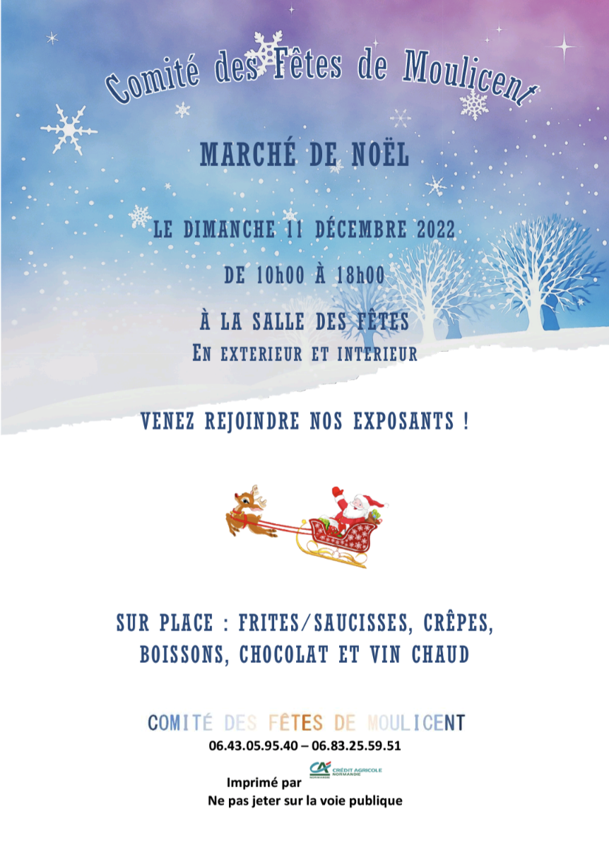 Marché de noel Moulicent Comité des fêtes Moulicent