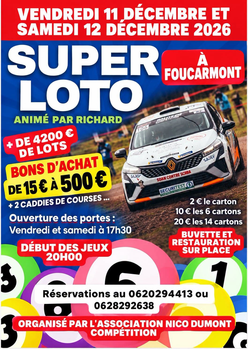 11-12 décembre - loto Foucarmont - ©loto Richard 11-12 décembre - loto Foucarmont