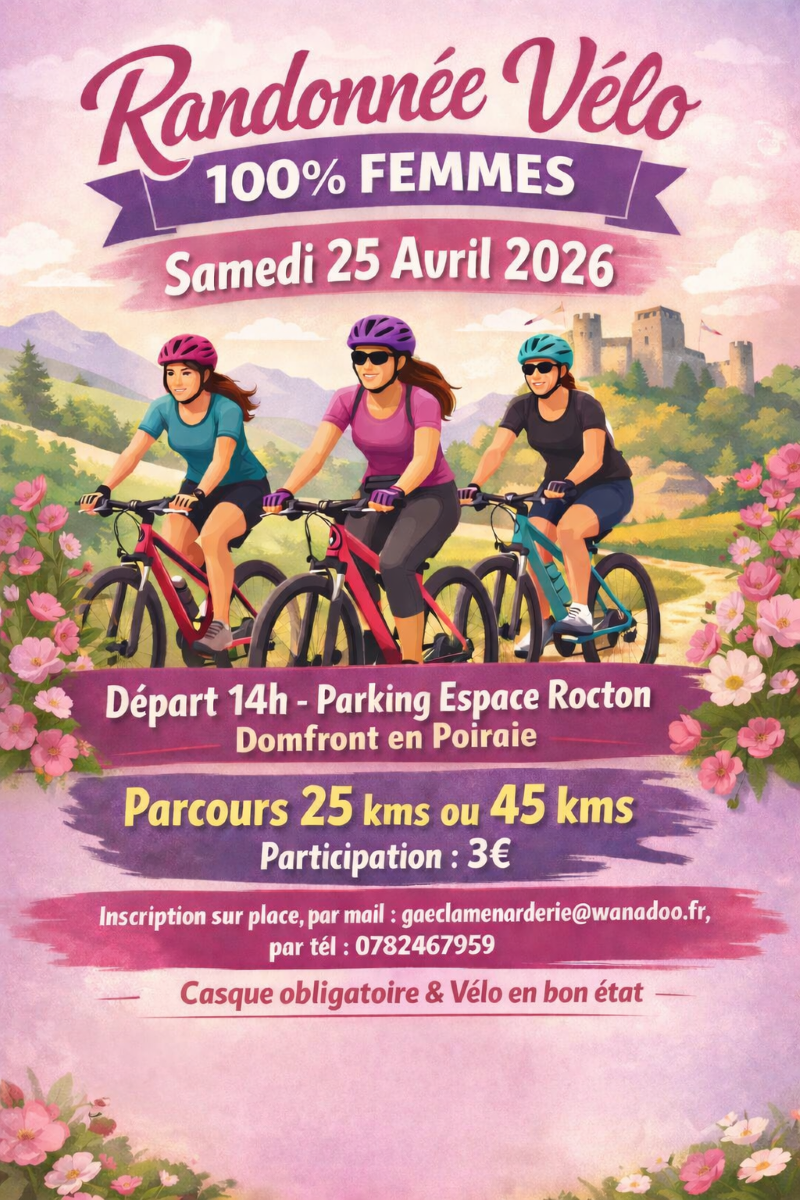 Randonnée Vélo 100% femmes