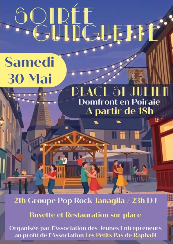 Domfront En Poiraie : Soirée guinguette  en faveur de l'association 