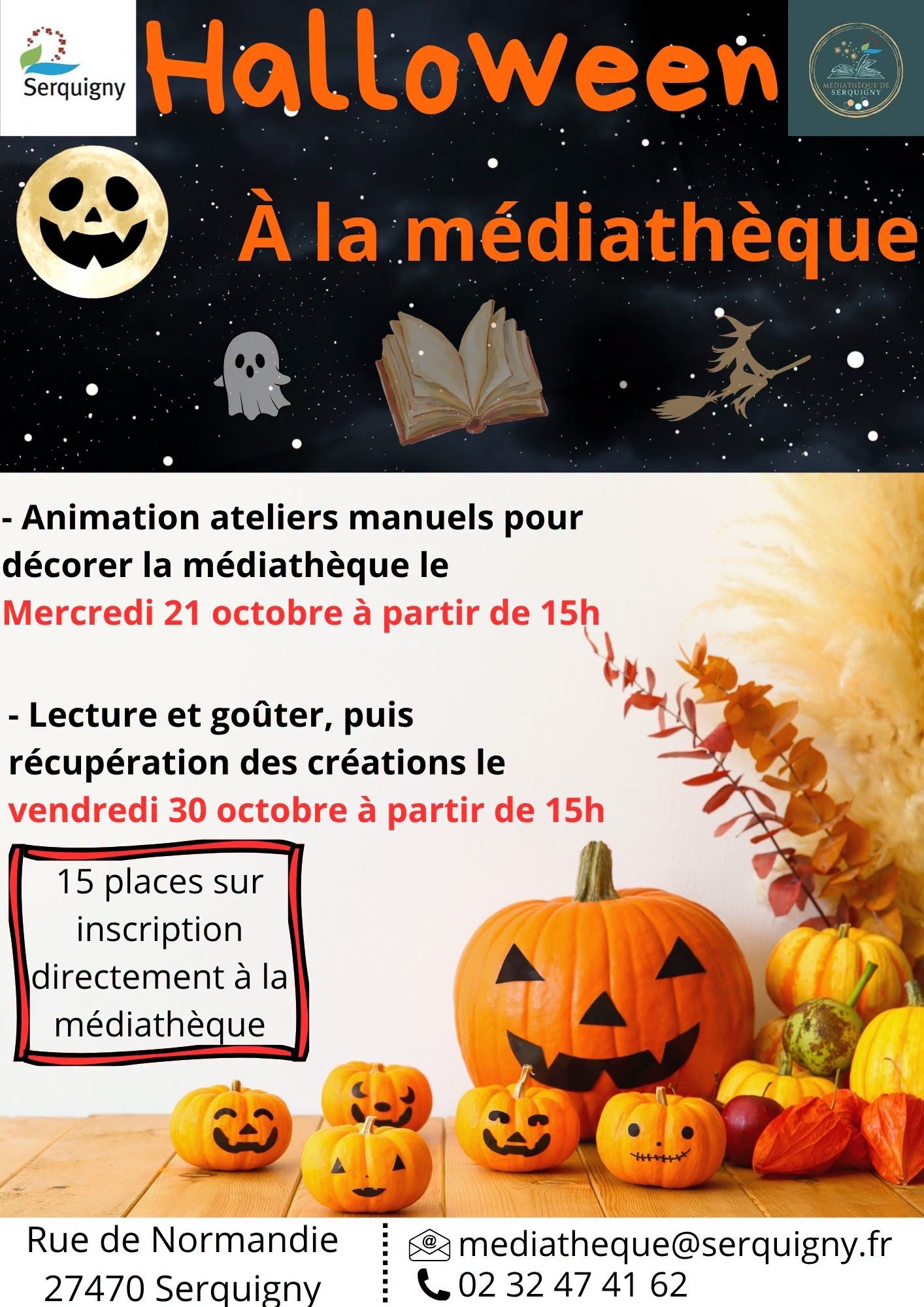21,30.10_Halloween à la médiathèque - Serquigny