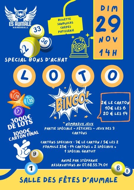 29 novembre - loto - ©Loto-stéphanie-Aumale 29 novembre - loto