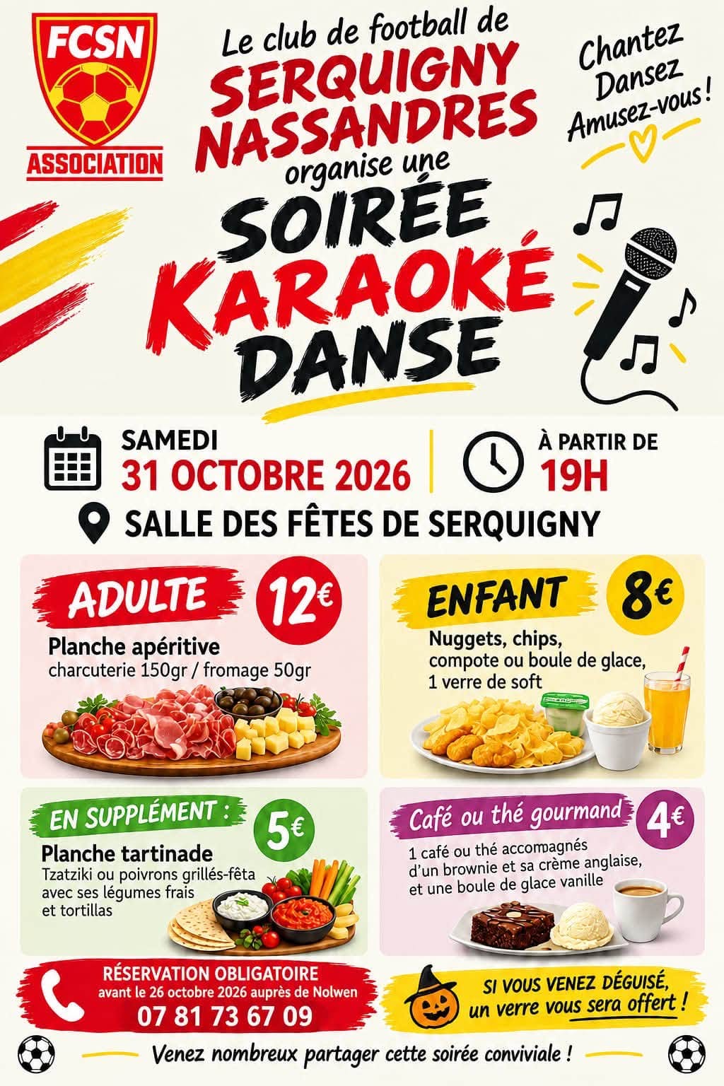 31.10_soirée karaoké-danse FCSN - Serquigny