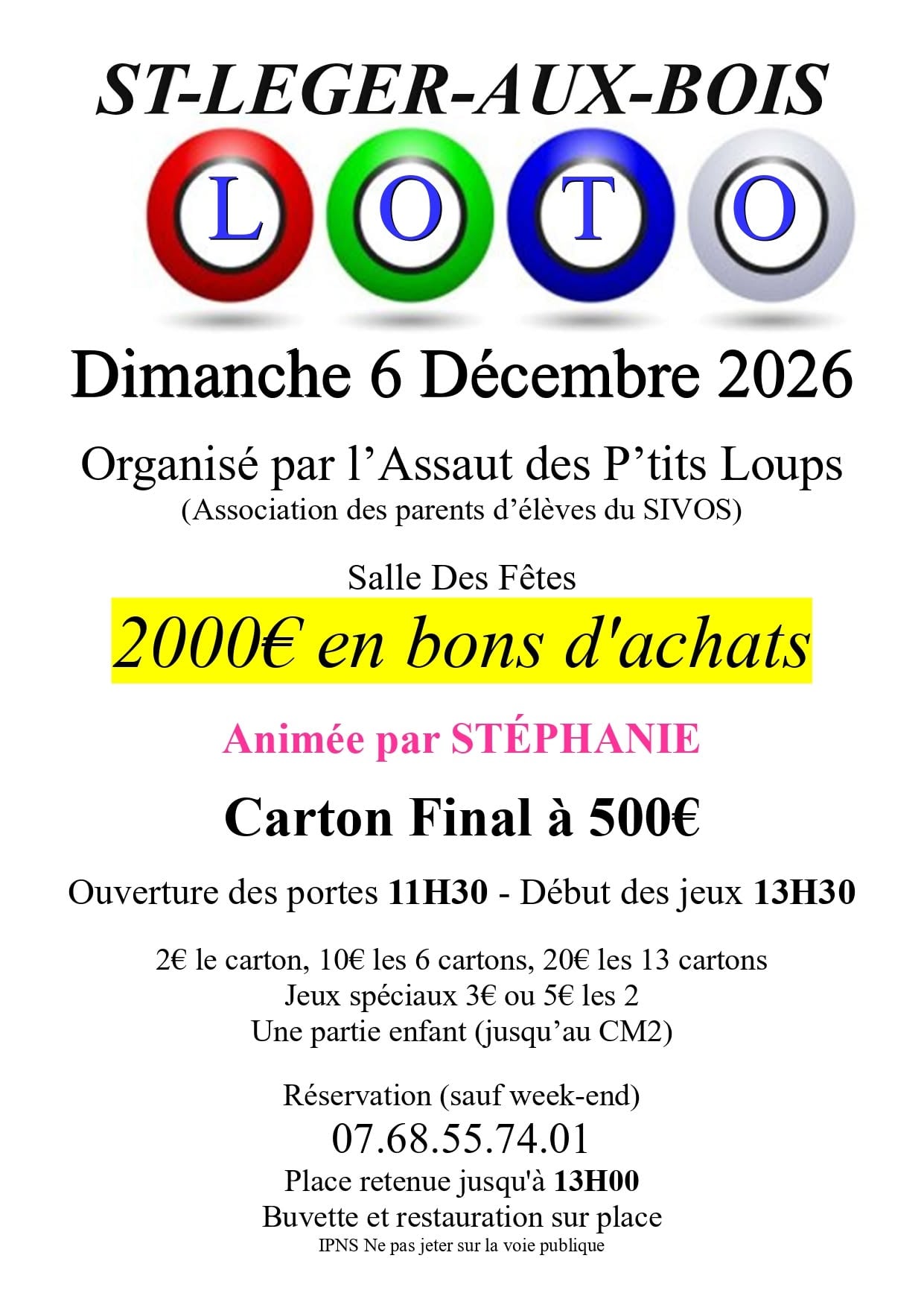 6 décembre - loto - ©Stéphanie-loto-2026 6 décembre - loto