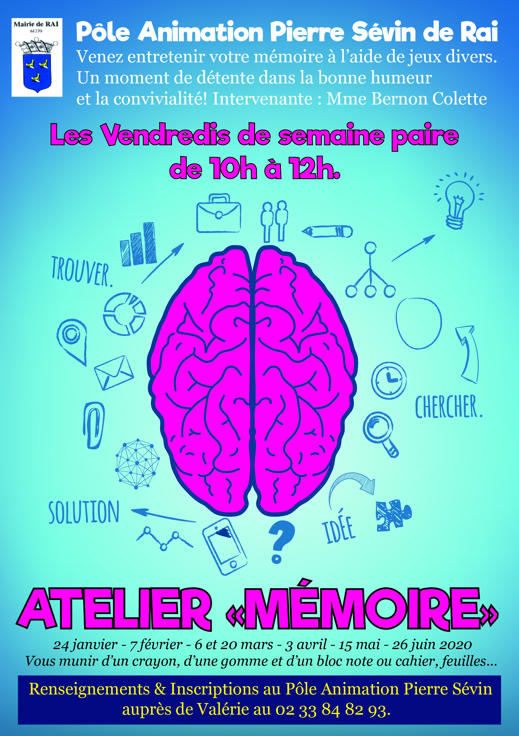 Affiche Atelier Mémoire 2020 pole anim sevin rai Affiche Atelier Mémoire 2020
