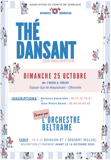 Affiche du Thé dansant du 25 octobre 2026 à Offranville