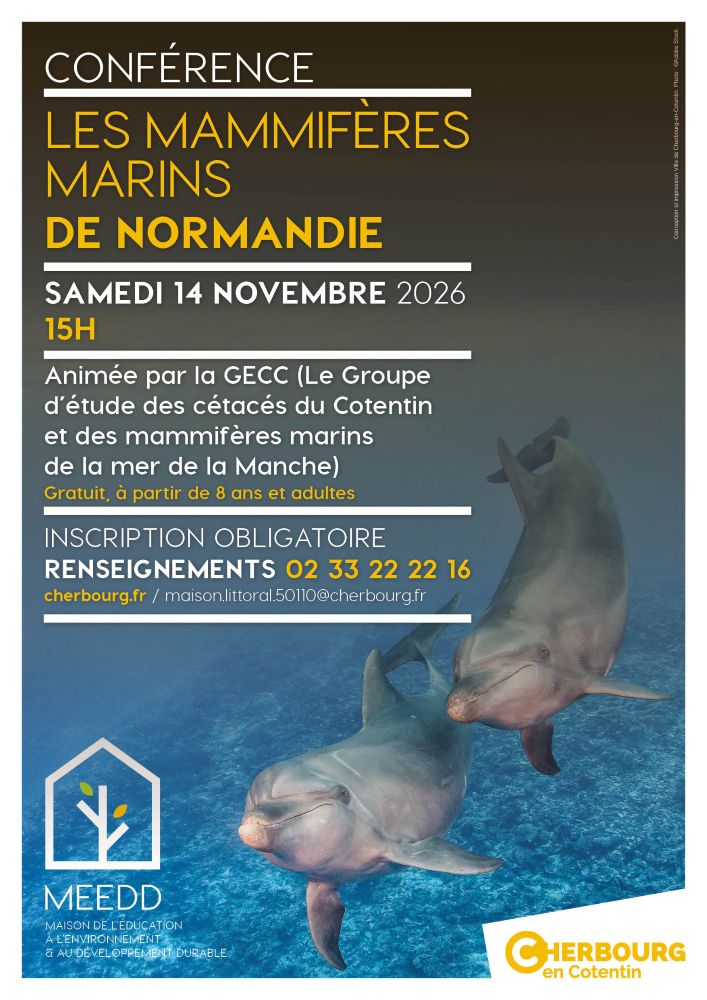 Conférence sur les mammifères marins de Normandie avec le GECC