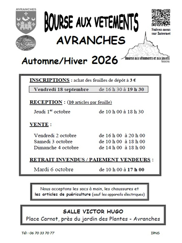 Bourse aux vêtements d'automne