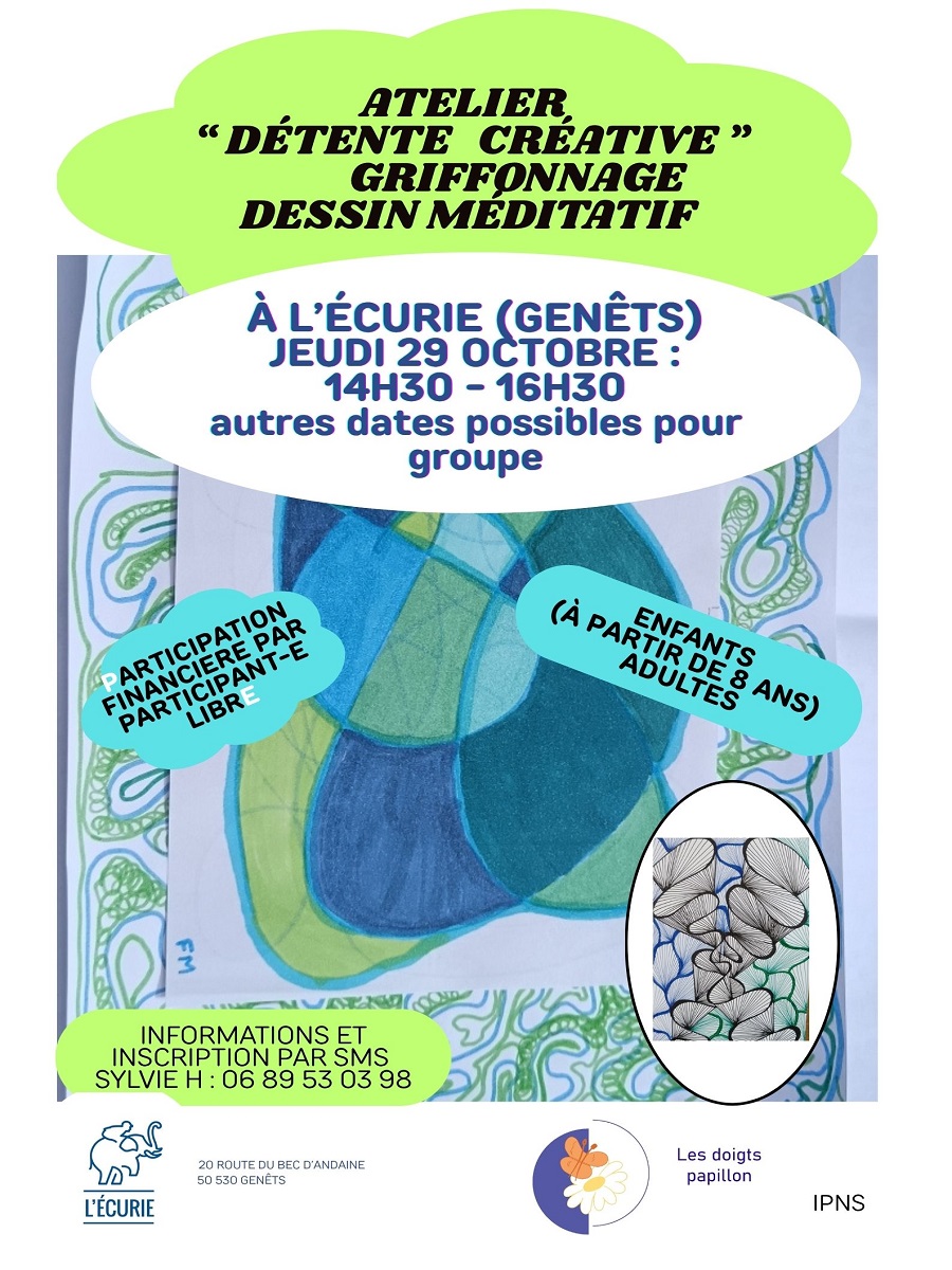 Atelier détente créative "griffonnage - dessin méditatif"