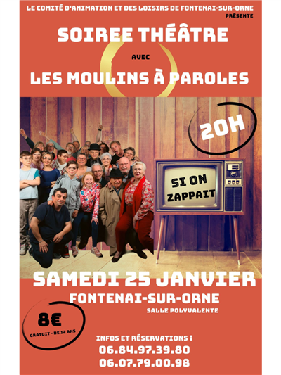 soirée théâtre avec les Moulins à... Le 25 janv 2025