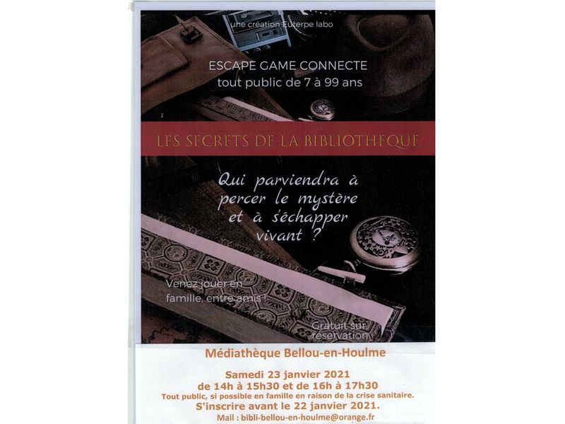 Escape game800 médiathèque Escape game800