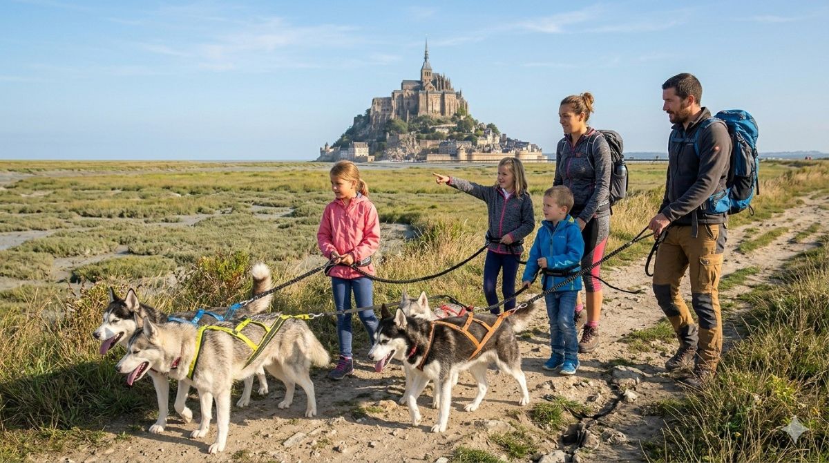 Odyssée Sibérienne - Cani-randonnée  Mont Saint-Michel