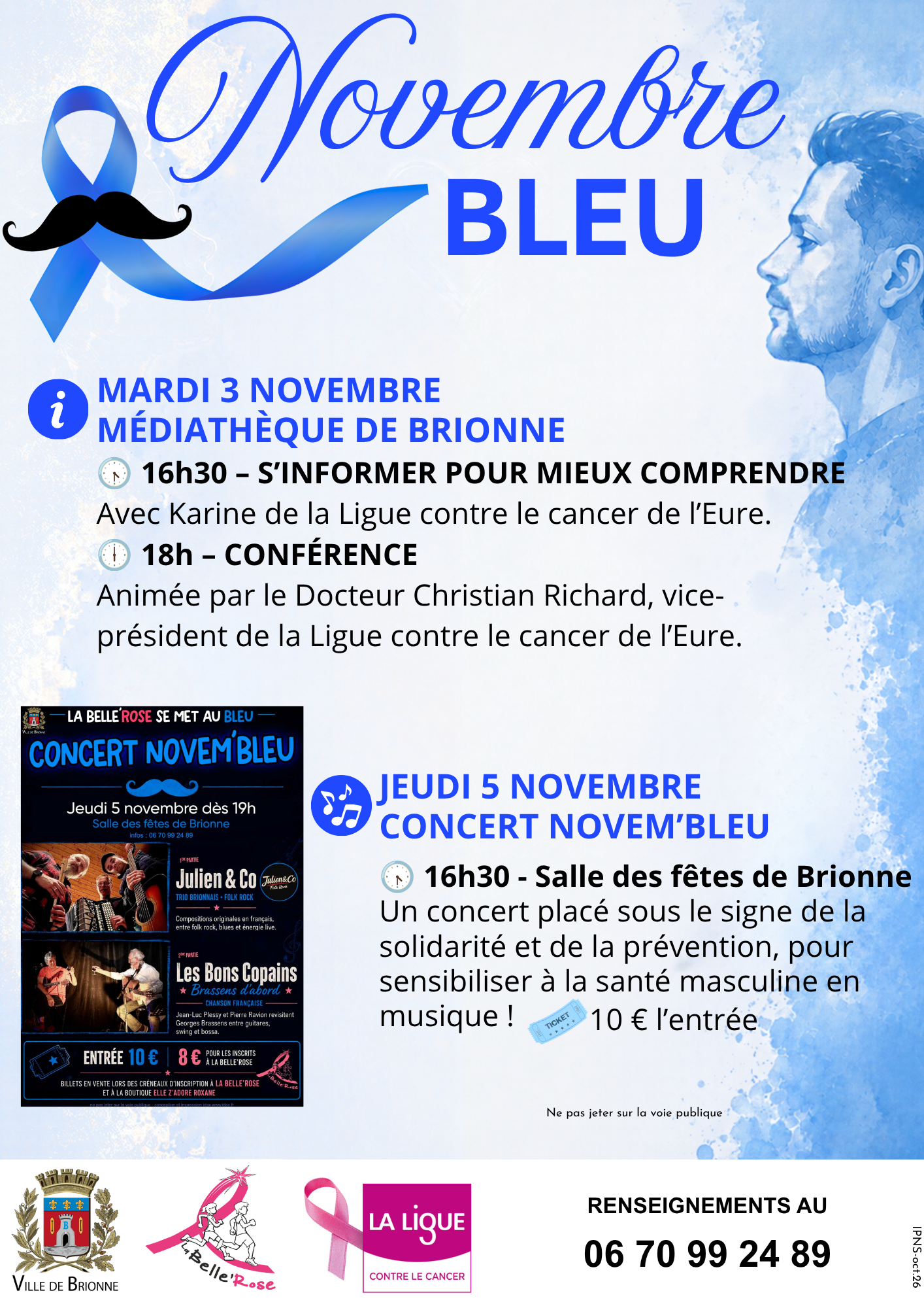 OCTOBRE ROSE ET NOVEMBRE BLEU 2026 - NOVEMBRE BLEU 2026