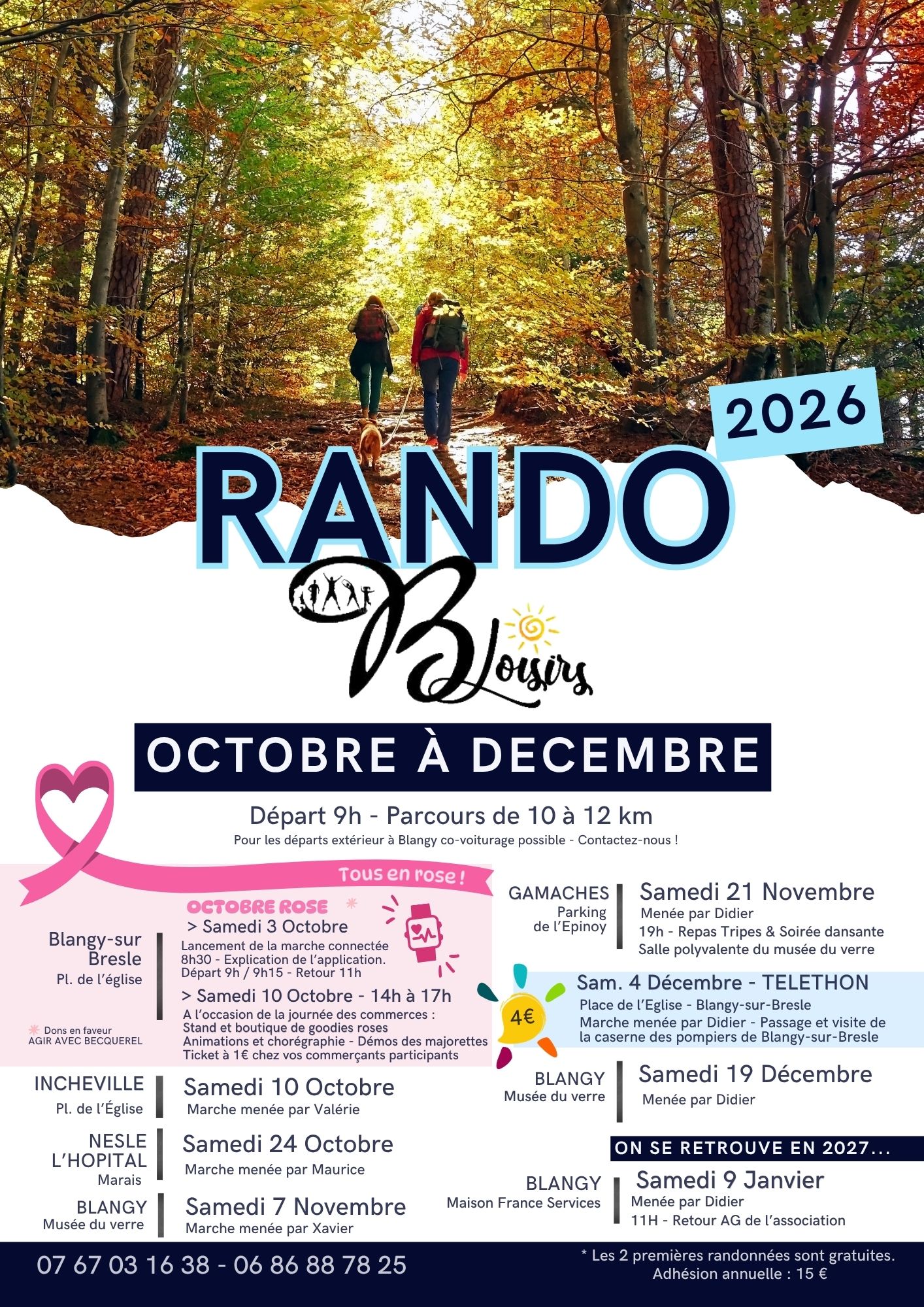 RANDOS D'AVRIL àSEPT - DEC - Octobre -Décembre 2025 - ©Blangy-Loisirs-2026 RANDOS D'AVRIL àSEPT - DEC - Octobre -Décembre 2025