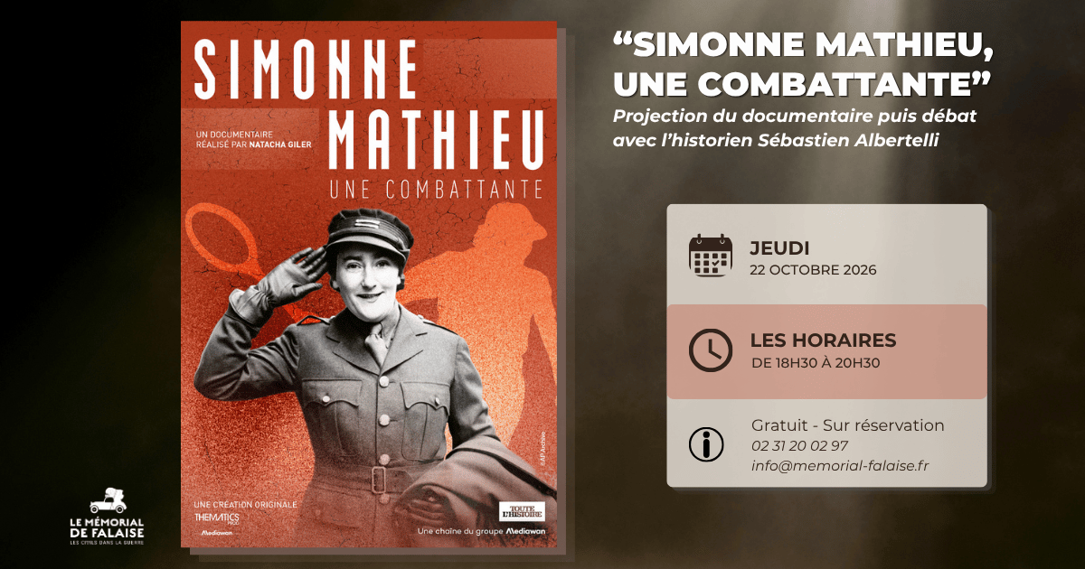 "Simonne Mathieu, une combattante" : Projection suivie d'un débat