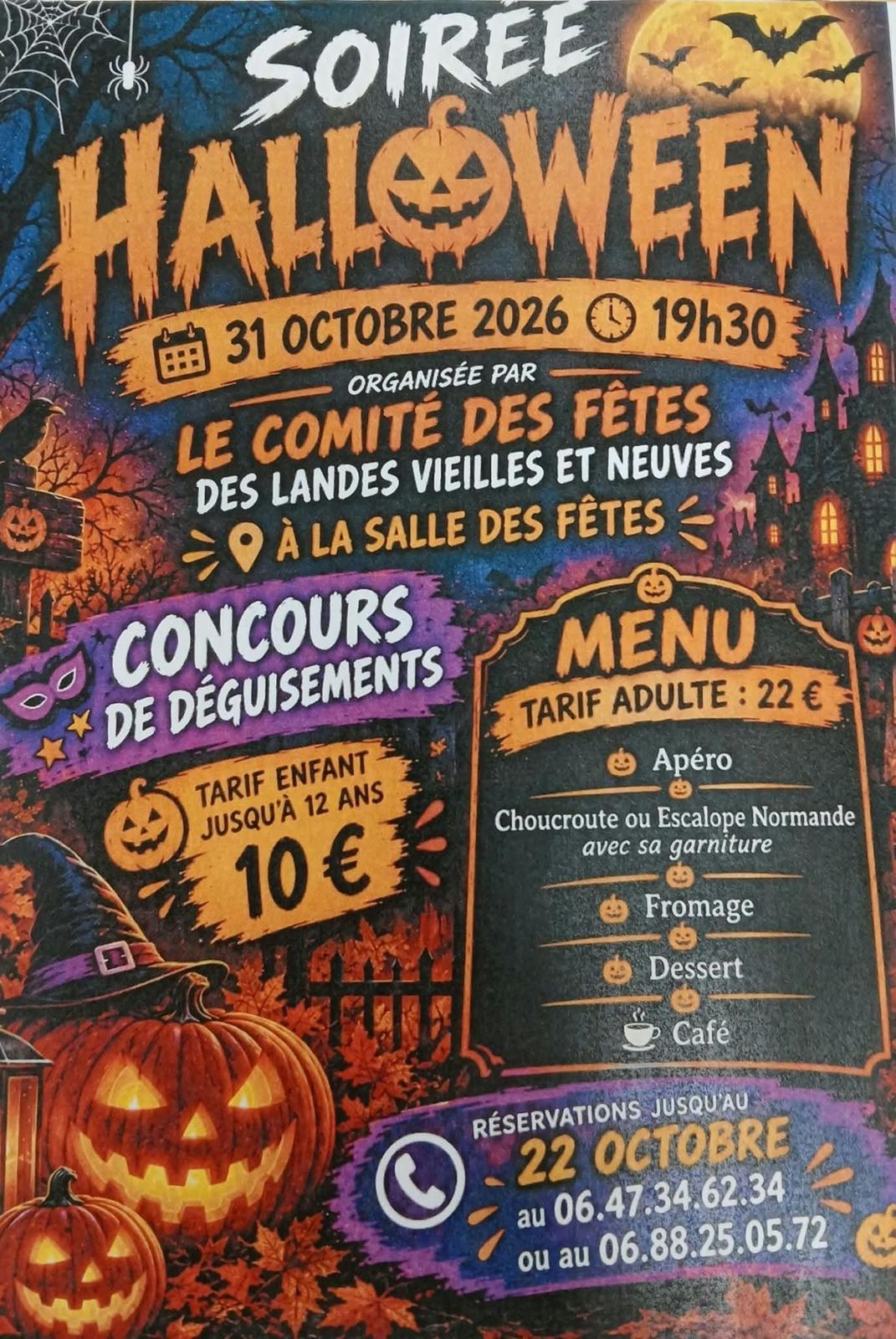 Soirée halloween - 31 octobre - ©Comité des fêtes-2026 Soirée halloween - 31 octobre