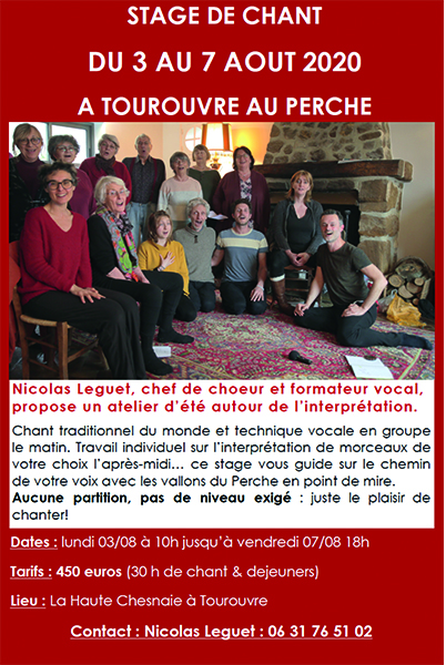 Stage de chant 800x600 @LaHauteChesnaie Stage de chant 800x600
