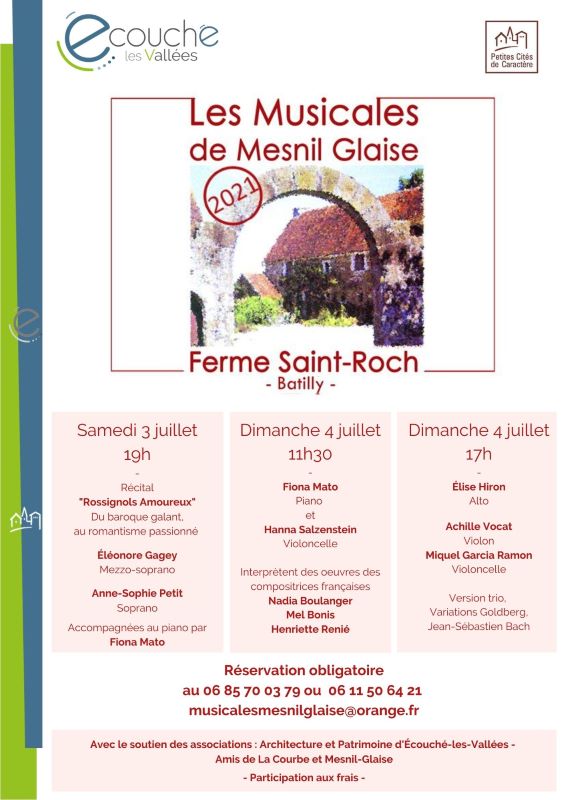 Les Musicales de Mesnil Glaise - 2021 Ferme Saint-Roch Les Musicales de Mesnil Glaise - 2021