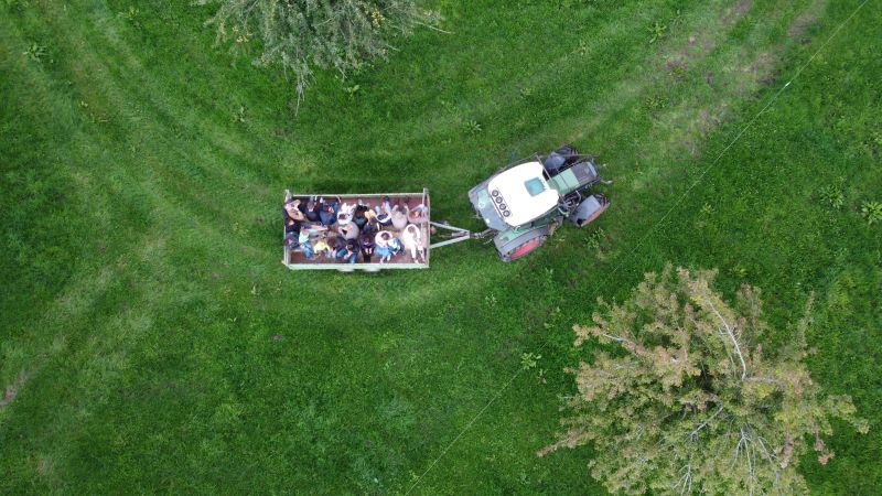 Domaine de la Galotière Visite en tracteur à Crouttes