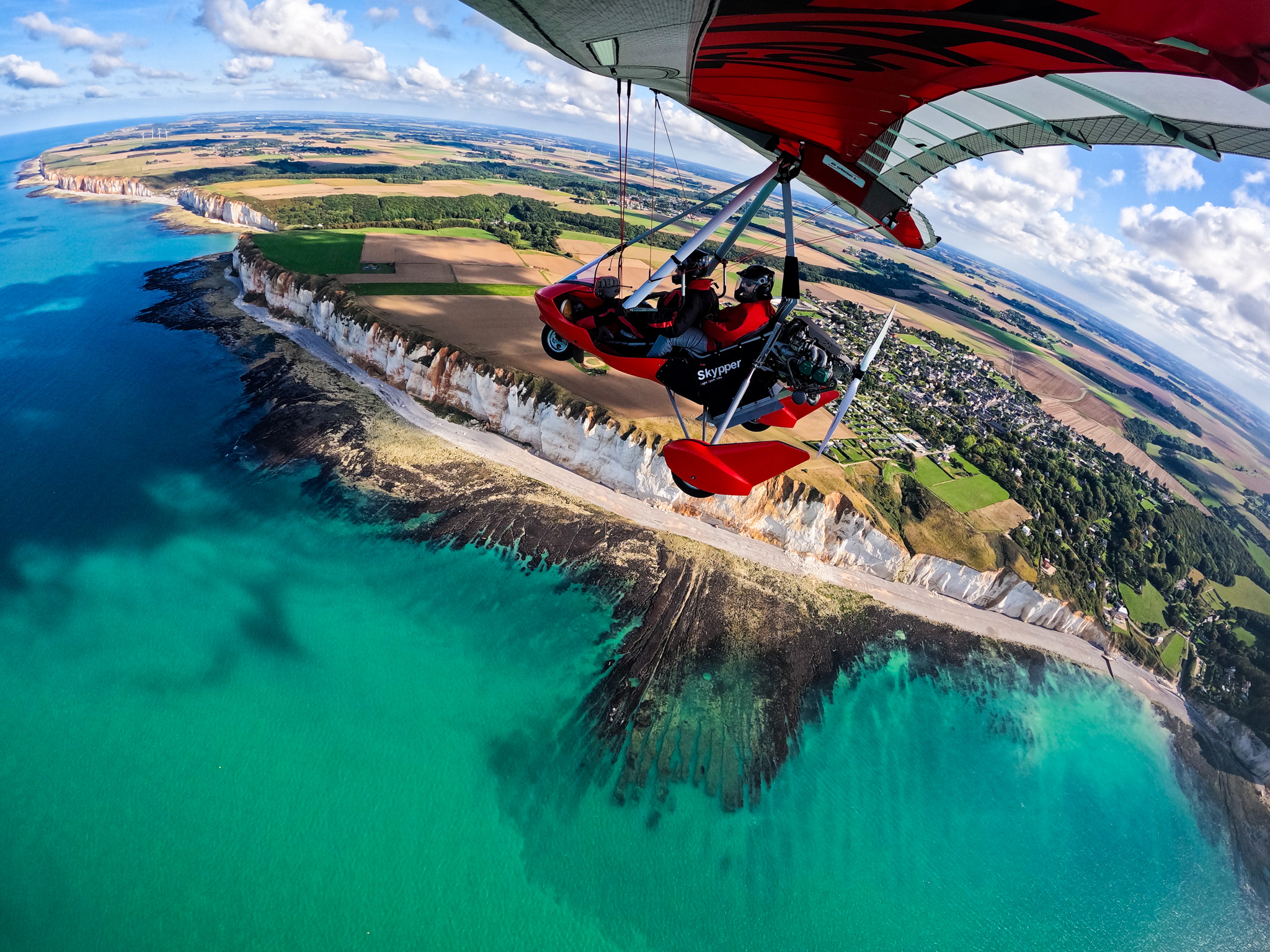 La côte d'albâtre vue du ciel