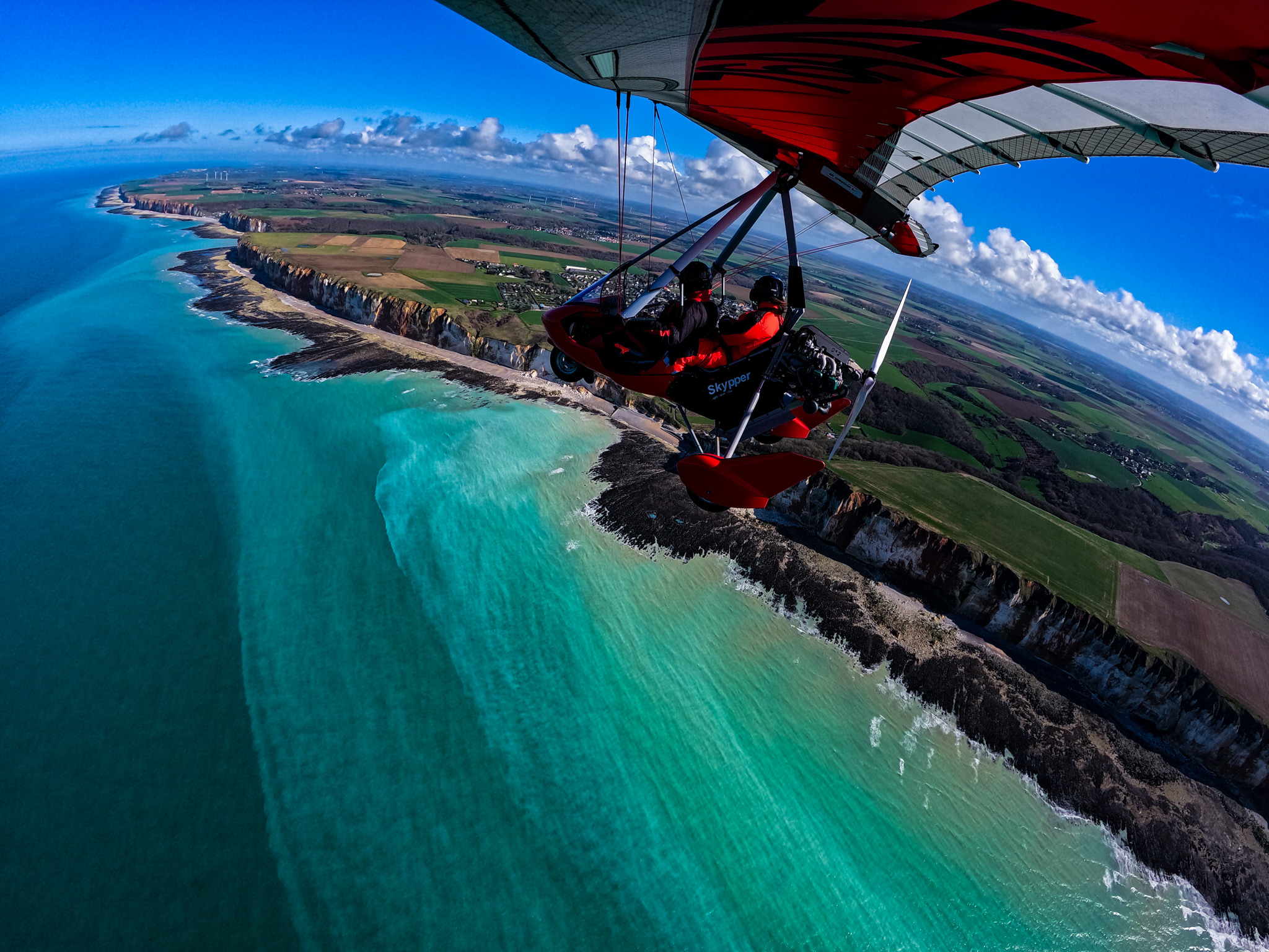 La côte d'albâtre vue du ciel