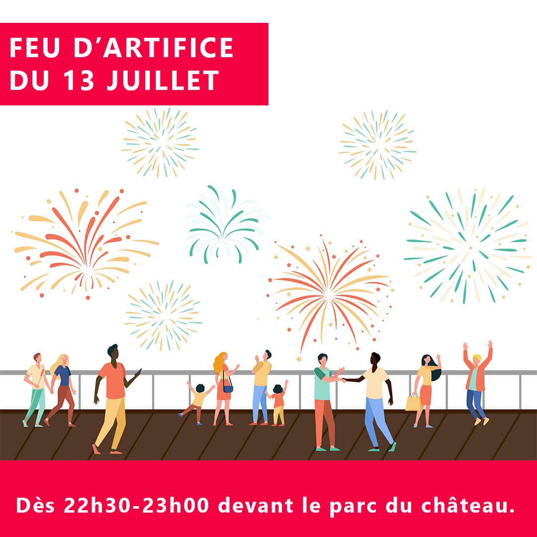Domfront En Poiraie : Fête nationale : feu d'artifice Domfront
