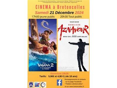 Cinéma à Bretoncelles - 2 séances (Vaiana... Le 21 déc 2024