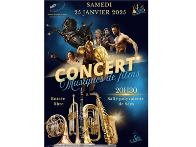 Concert "musiques de films" - Alliance Musicale de Sées Le 25 janv 2025