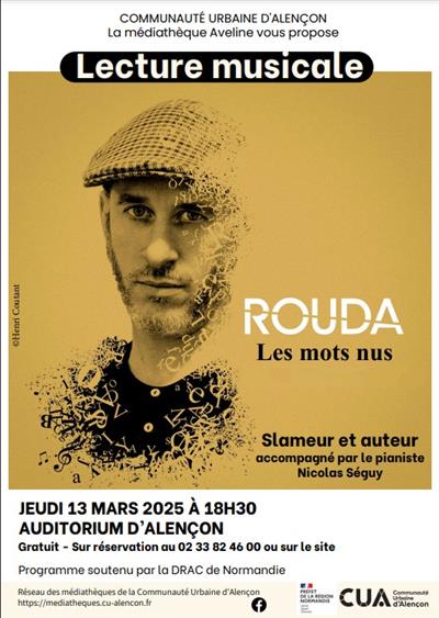 Lecture musicale : Rouda, les mots nus Le 13 mars 2025