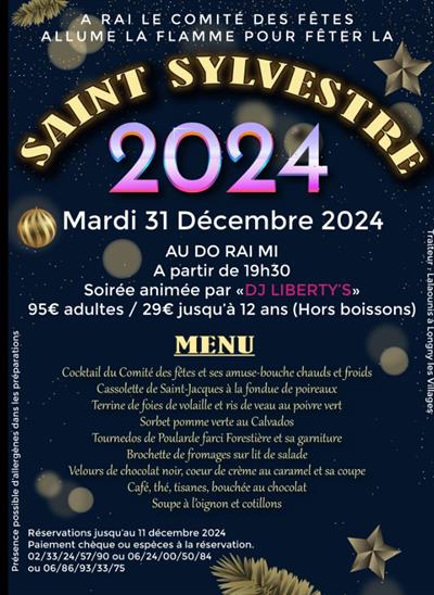 Repas de la Saint Sylvestre à Rai Le 31 déc 2024