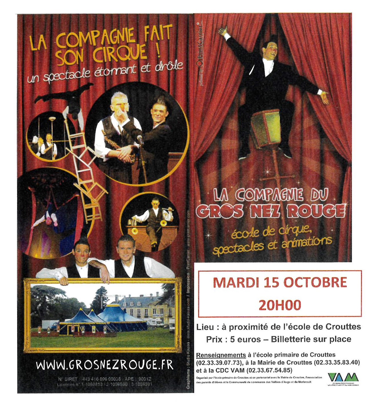 pub flyer cirque ecole de Crouttes cdcvam pub flyer cirque ecole de Crouttes