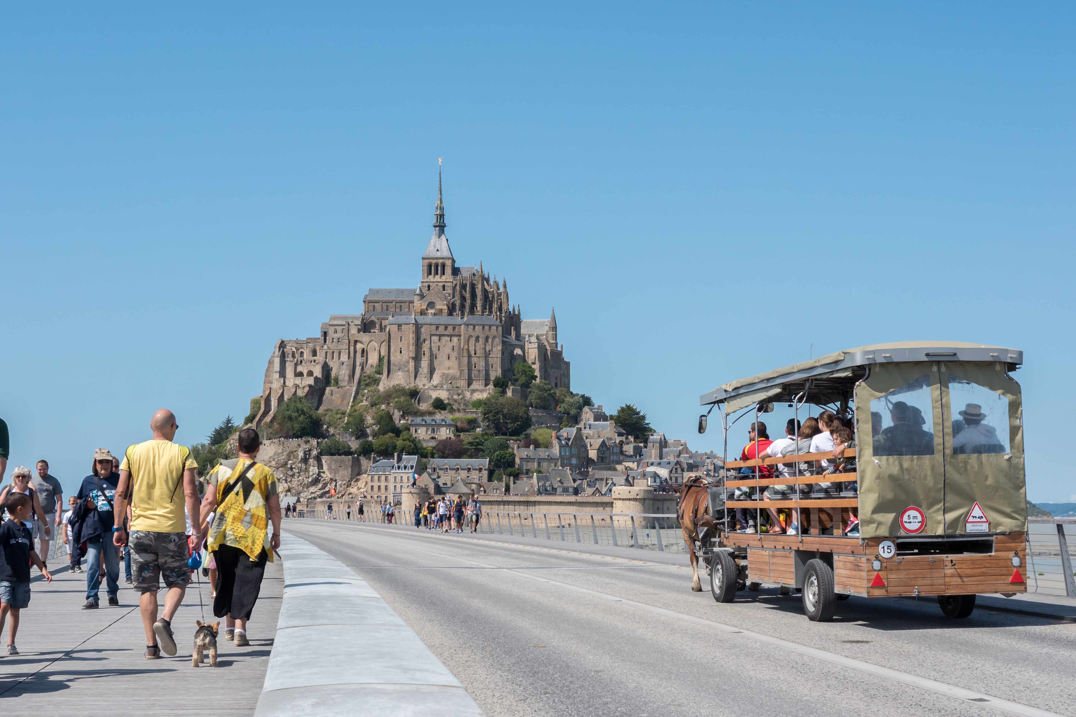 Tourists in Mont Saint Michel