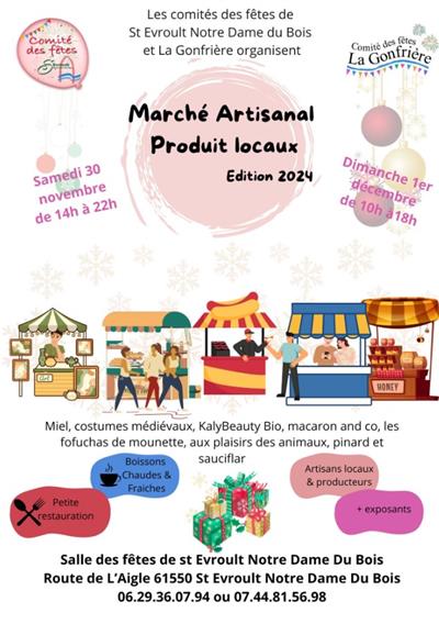 Marché Artisanal Produits Locaux / Marché de Noël Du 30 nov au 1 déc 2024